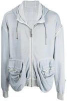 A-COLD-WALL* Blue Hoodie Jacket with Back Pocket Zipper. CW9SMF10ACTE186326 A-COLD-WALL* Blue Hoodie Jacket with Back Pocket Zipper. CW9SMF10ACTE186326