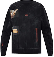 A-COLD-WALL* Distressed Printed Pullover Sweatshirt Black () ACWMW016WHL A-COLD-WALL* Distressed Printed Pullover Sweatshirt Black () ACWMW016WHL