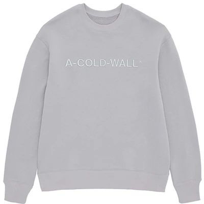A-COLD-WALL* 刺绣标志灰色圆领卫衣 男女款 秋季版 ACWMW043-SLGRE Buy A-COLD-WALL* 刺绣标志灰色圆领卫衣 男女款 秋季版 ACWMW043-SLGRE