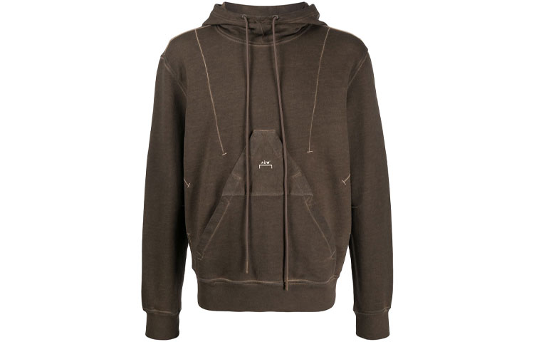 A-COLD-WALL* FW21 Vintage Logo Print Drawstring Hoodie Unisex Brown. 00SFLV0JASE-BROWN