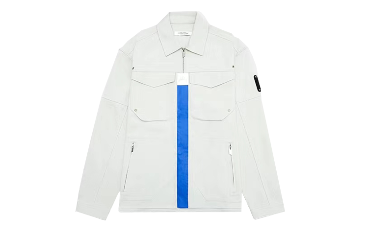 A-COLD-WALL* FW22 Beige Long Sleeve Jacket with Back Letter Print. ACWMSH064-BONE-48