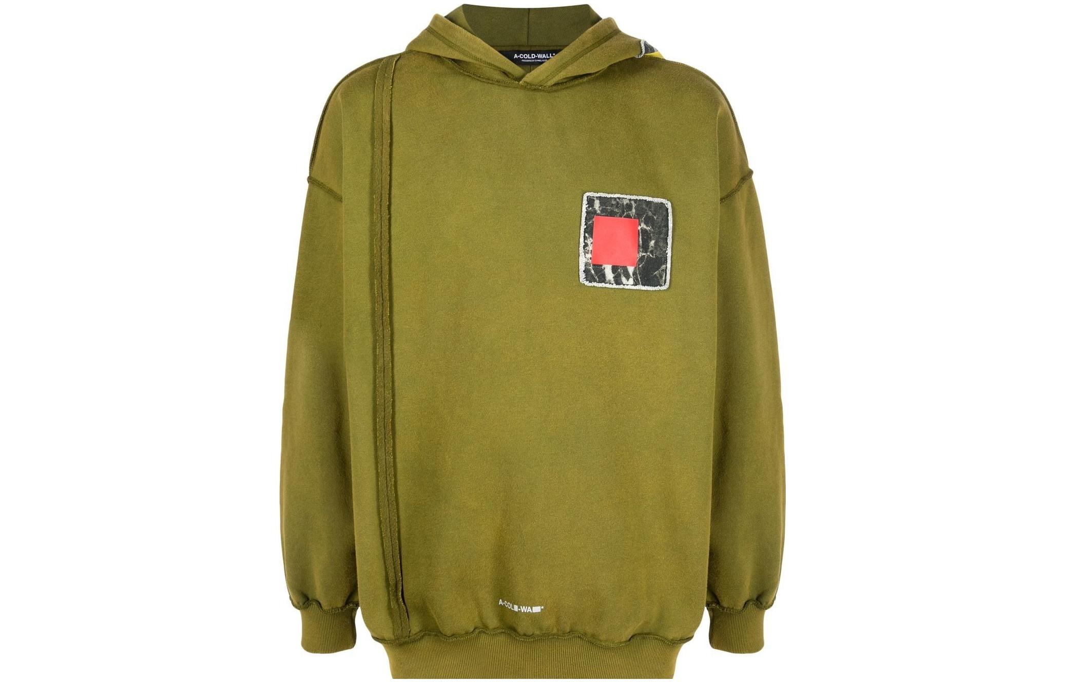 A-COLD-WALL* FW22 Green Pullover Sweatshirt with Applique Details Mens ACWMW088GREEN