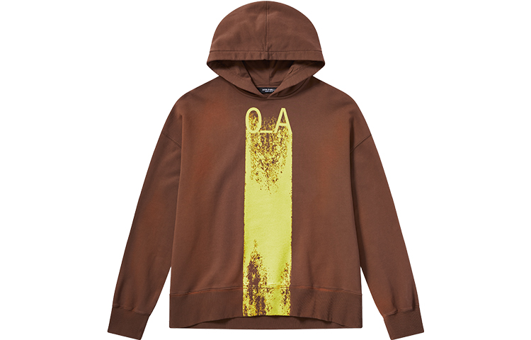A-COLD-WALL* FW22 Letter Brush Print Hoodie Unisex Dark Brown ACWMW085-DABR
