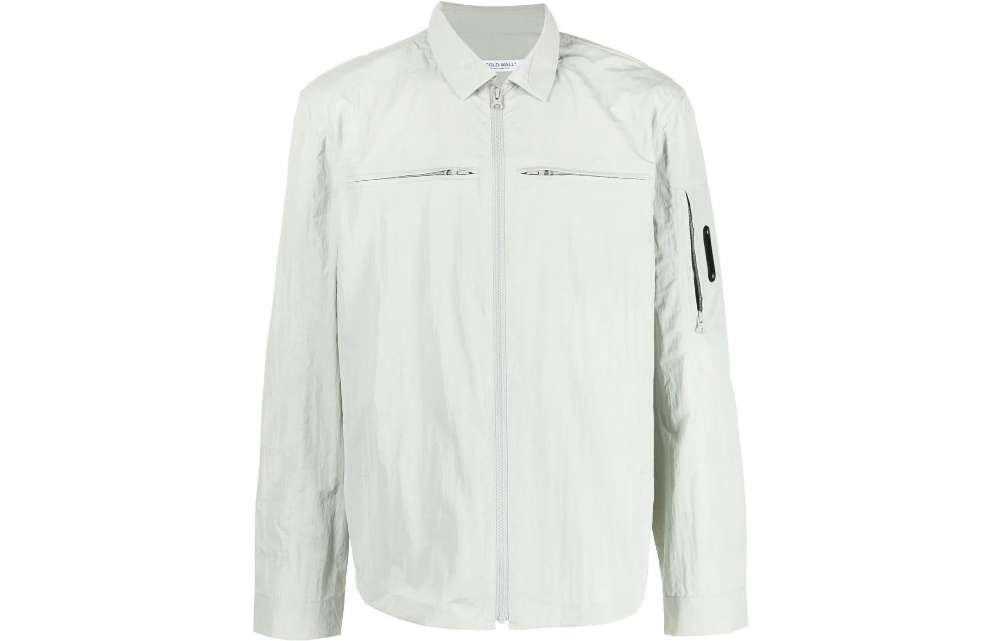 A-COLD-WALL* FW22 Light Green Zip-Up Jacket - Fall Collection ACWMSH068LIGHTGREY