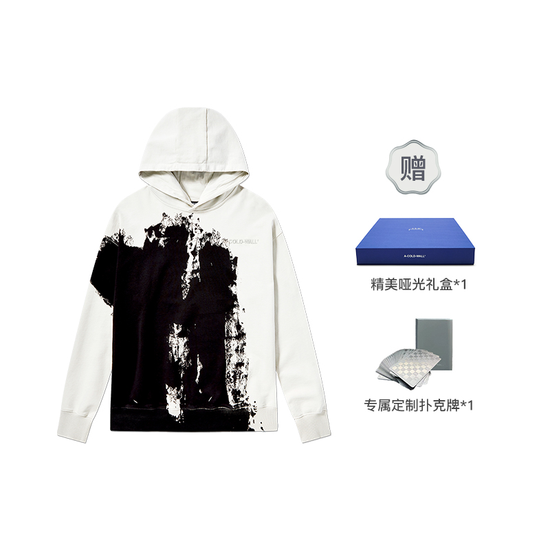 A-COLD-WALL* FW22 Paint-Splatter Oversized Hoodie Black (). ACWMW086-BLACK