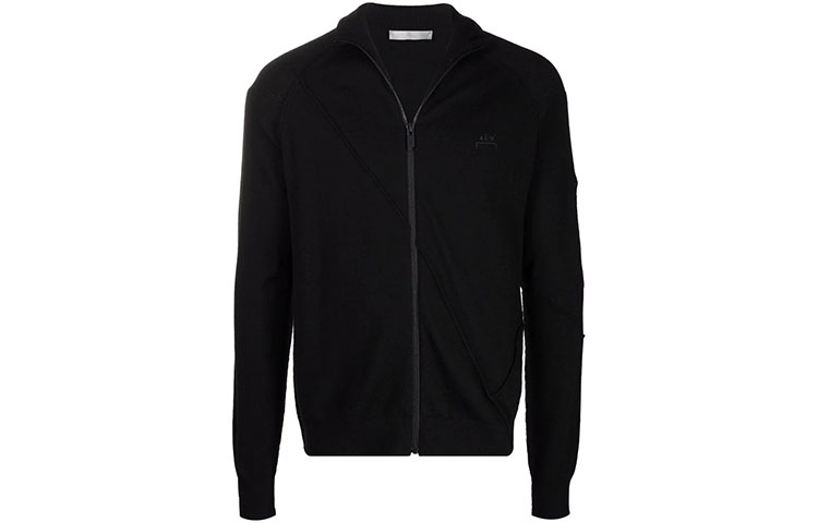 A-COLD-WALL* Logo Patchwork Zip Jacket Black Menswear ACWMK027-BLACK
