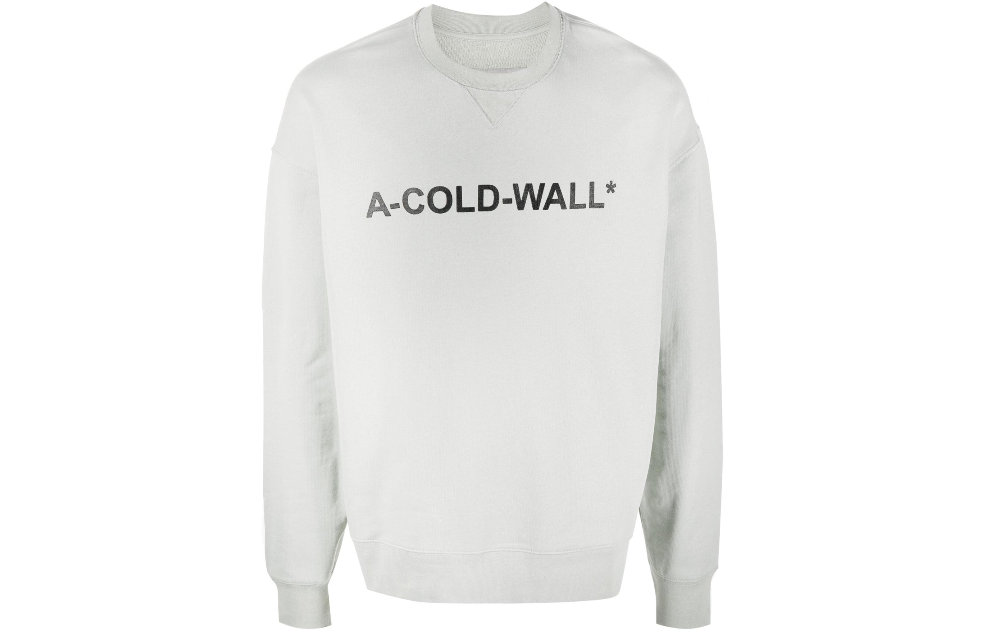 A-COLD-WALL* Logo Print Long Sleeve Sweatshirt Light Grey ACWMW142-LIGHT-GREY