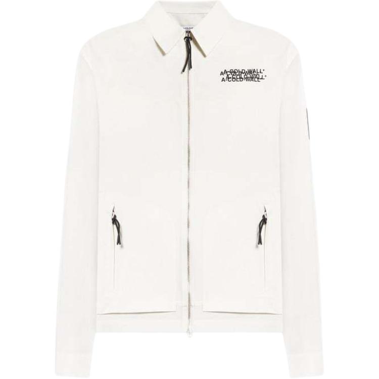 A-COLD-WALL* Logo Zip Collar Long Sleeve Jacket White () ACWMSH090-WHITE