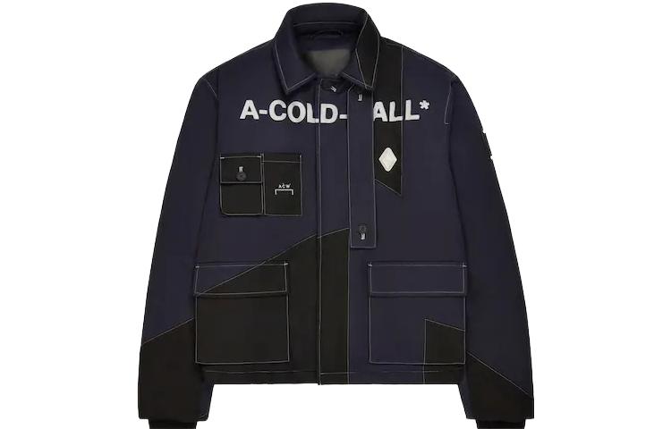 A-COLD-WALL* PF23 Early Fall Letter Logo Patchwork Jacket Unisex Blue. ACWMO191-NAVYF