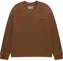 A-COLD-WALL* Slim Fit Brown Pullover Crewneck Logo Sweatshirt. ACWMW144-LIGHTBROWN A-COLD-WALL* Slim Fit Brown Pullover Crewneck Logo Sweatshirt. ACWMW144-LIGHTBROWN