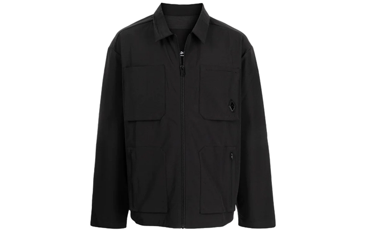 A-COLD-WALL* Solid Multi-Pocket Diamond Patch Shirt Jacket ACWMSH044-BLACK