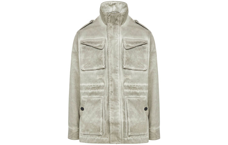 A-COLD-WALL* SS21 Gray Pocket Long-Sleeve Stand Collar Jacket 202891M180025