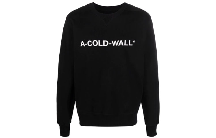 A-COLD-WALL* SS22 Logo Print Crewneck Sweatshirt BLACK ACWMW056-BLACK