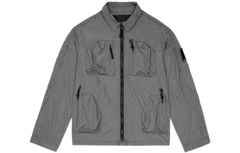A-COLD-WALL* SS22 Trellick Collared Long Sleeve Jacket Men’s Grey ACWMO101-MIDGRE