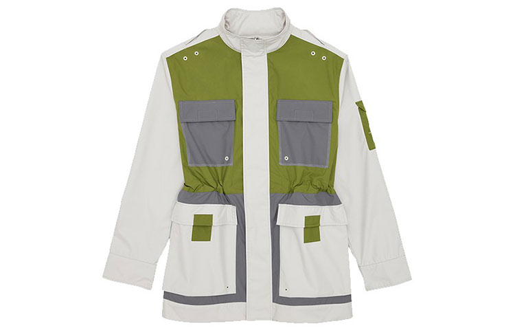 A-COLD-WALL* Stand Collar Multi-Pocket Casual Jacket ACWMO043-BONE