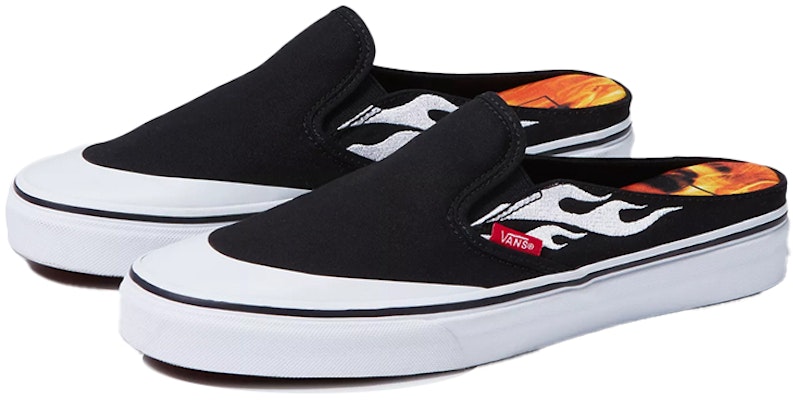 A$AP Worldwide x Pacsun x Vans Classic Slip-On Mule 'Black White Flame' VN0A4P3U7HC Lookbook A$AP Worldwide x Pacsun x Vans Classic Slip-On Mule 'Black White Flame' VN0A4P3U7HC