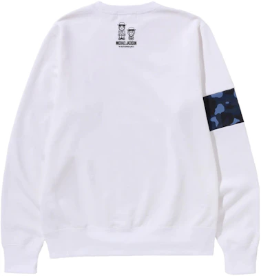 BAPE x Michael Jackson FW23 Retro Grafik Loose Fit Crewneck Sweatshirt Lelaki. 2J73-113-901 Lookbook BAPE x Michael Jackson FW23 Retro Grafik Loose Fit Crewneck Sweatshirt Lelaki. 2J73-113-901
