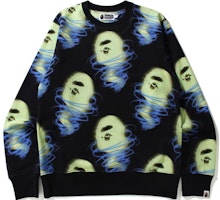 A BATHING APE Ape Head BAPE Storm Cartoon Print Long Sleeve Sweatshirt Men. 1H80-113-007 A BATHING APE Ape Head BAPE Storm Cartoon Print Long Sleeve Sweatshirt Men. 1H80-113-007