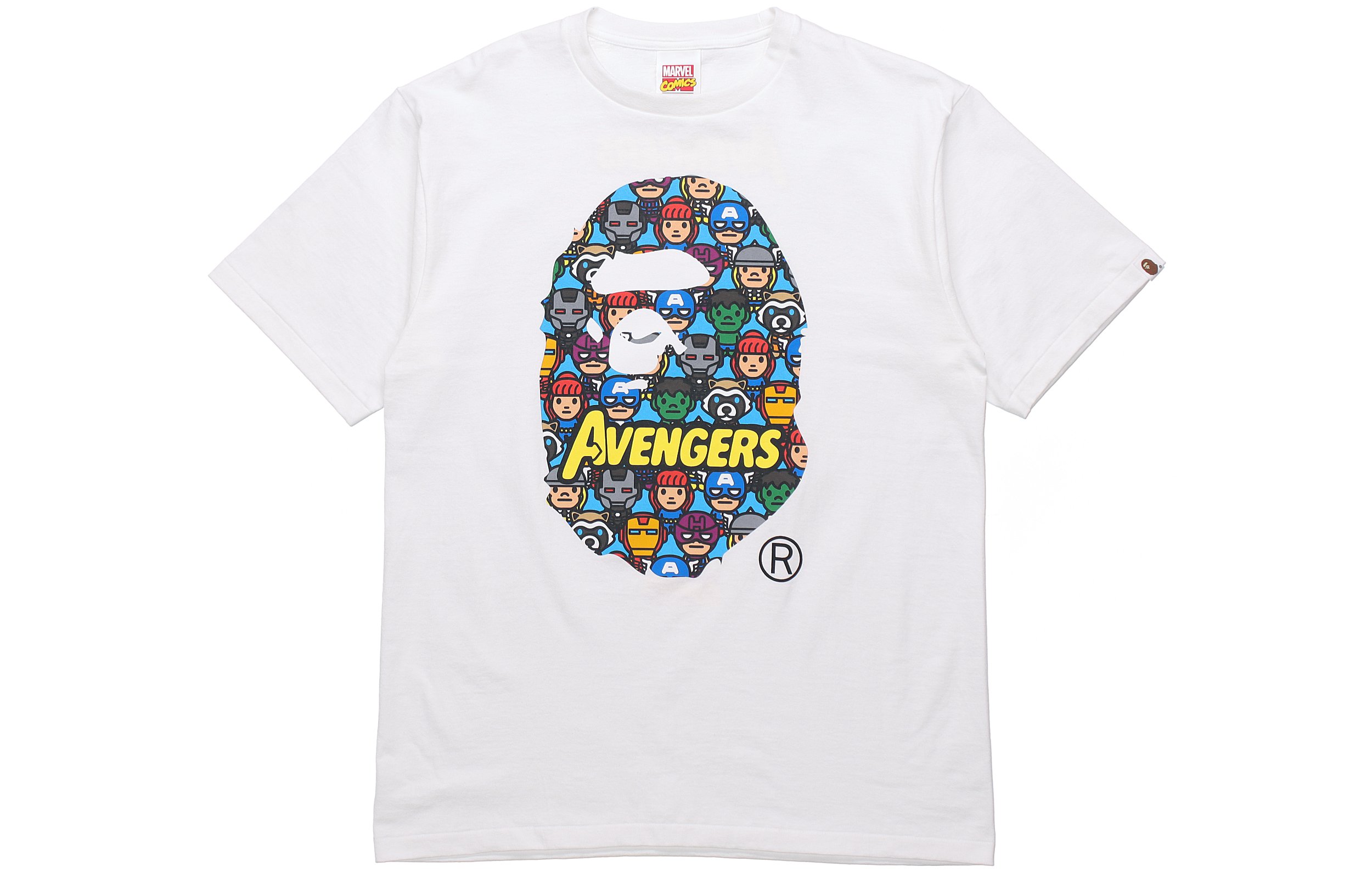 Order A BATHING APE BAPE × Marvel Avengers Ape Head Graphic Tee White Mens 1F23-110-926