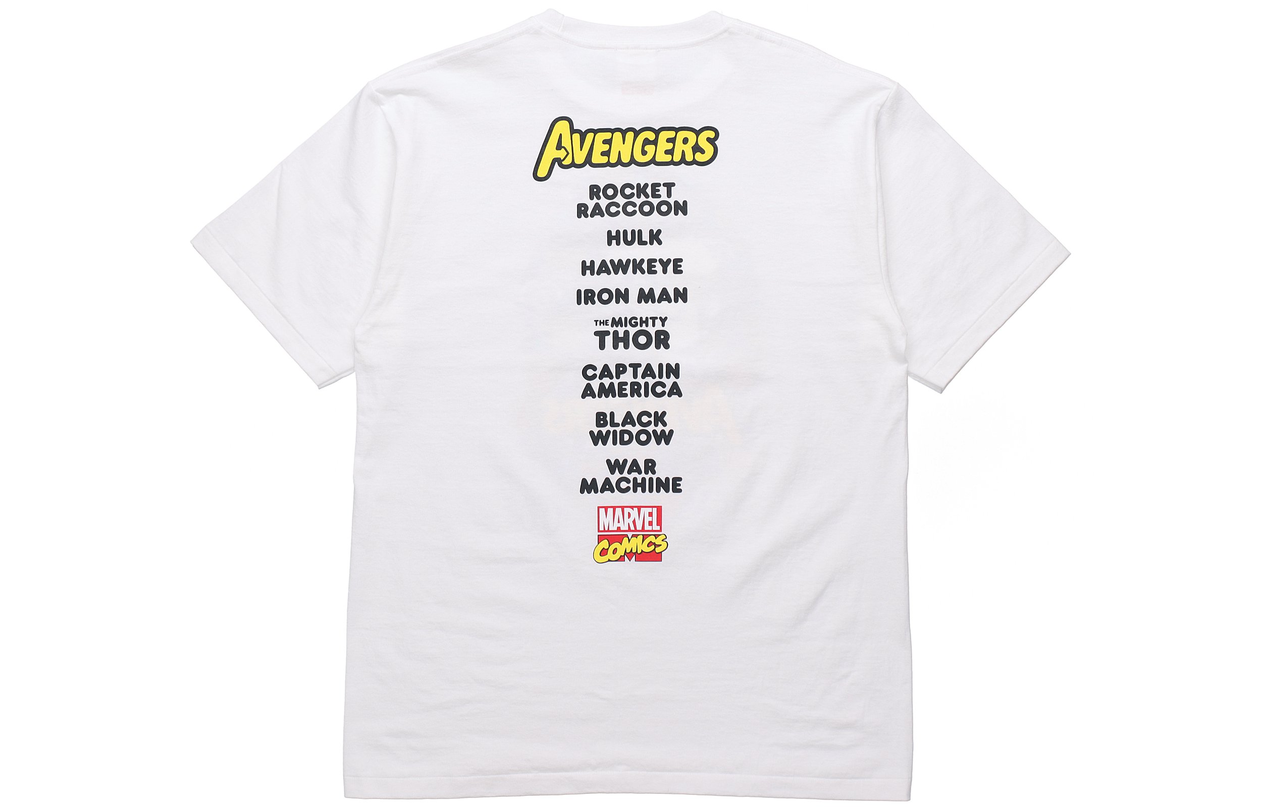 Lookbook A BATHING APE BAPE × Marvel Avengers Ape Head Graphic Tee White Mens 1F23-110-926