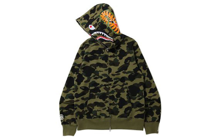 A BATHING APE BAPE  Camo Shark Print Full-Zip Hoodie. 1G20-115-008 圖 2
