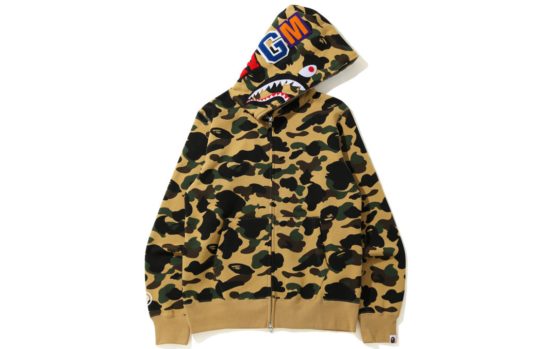 A BATHING APE BAPE  Camo Shark Print Full-Zip Hoodie. 1G20-115-008 圖 4