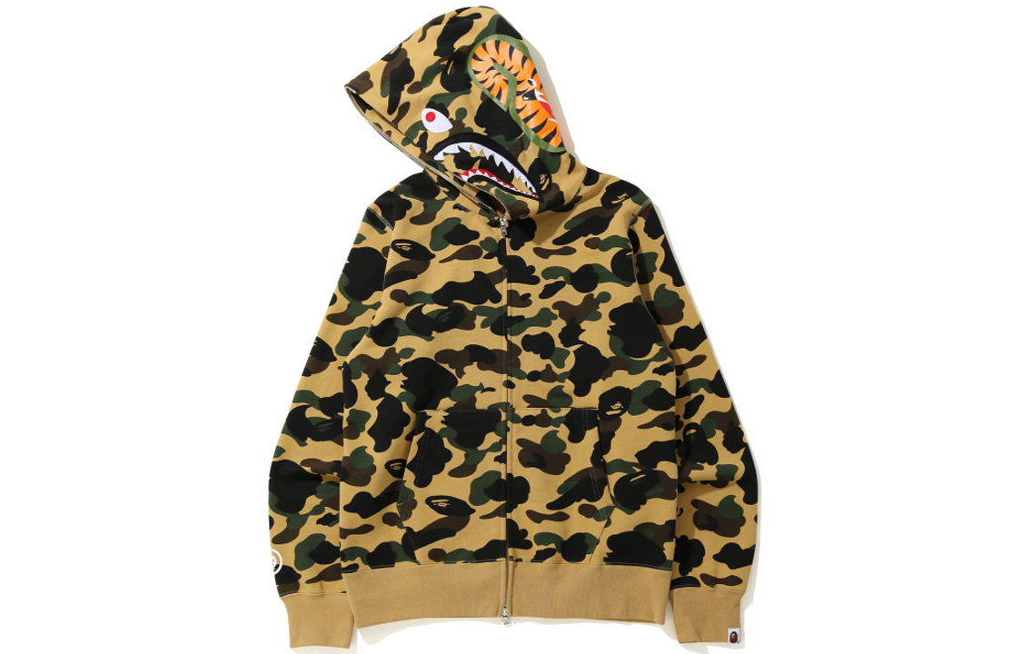 A BATHING APE BAPE  Camo Shark Print Full-Zip Hoodie. 1G20-115-008 圖 5
