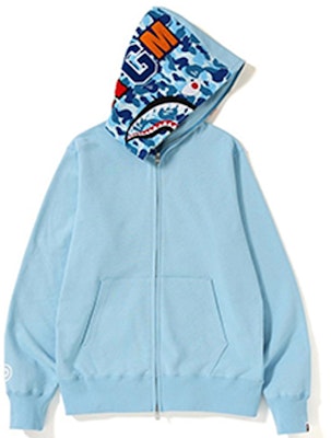 A BATHING APE BAPE ABC Shark Hoodie Zip Biru Camo Jaket Sweater Uniseks BAPE-SS19-3 Order A BATHING APE BAPE ABC Shark Hoodie Zip Biru Camo Jaket Sweater Uniseks BAPE-SS19-3