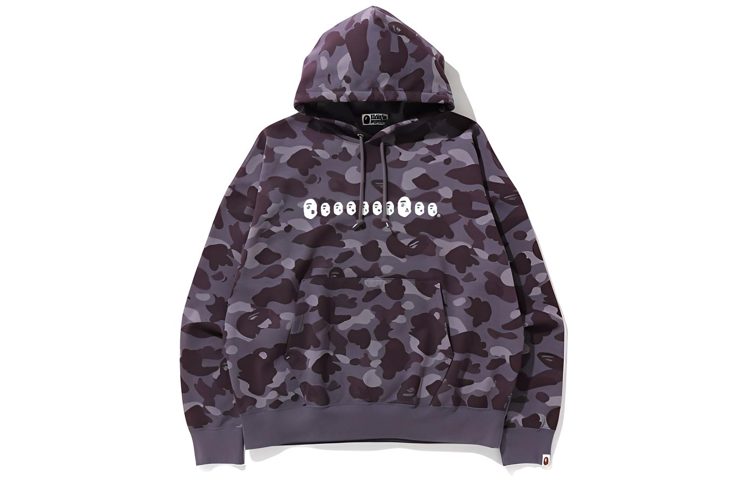 A BATHING APE BAPE Ape Head Colorful Camo Loose Fit Hoodie Men’s. 1H30-114-009
