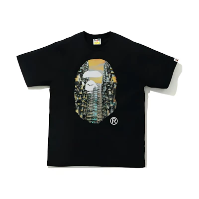 A BATHING APE Bape Ape Head Logo Printed Unisex Crewneck Short Sleeve T-Shirt 1H22110016