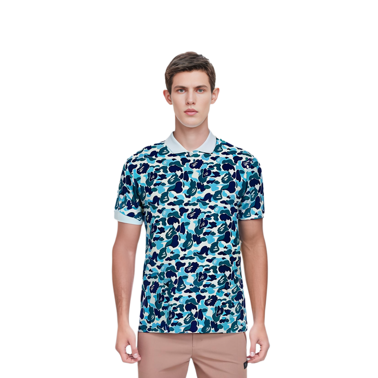 Purchase A BATHING APE 男士迷彩猿刺绣短袖POLO衫. 1G30-112-003