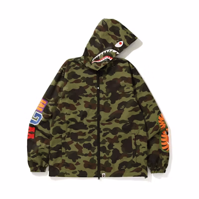 A BATHING APE BAPE Camo Shark Full-Zip Hoodie . 1G80-140-022