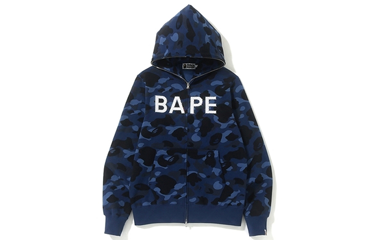 Order A BATHING APE BAPE 彩色迷彩Swarovski全拉鍊連帽外套 藍迷彩 男女款 1F20-115-008