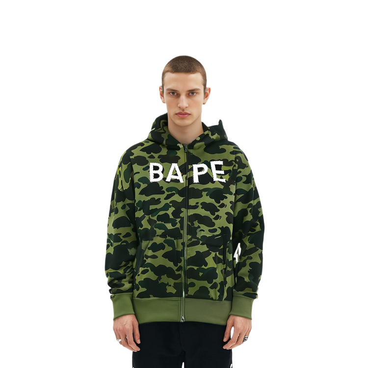 Lookbook A BATHING APE Bape Crystal Camo Full Zip Hoodie. 1H30-115-012