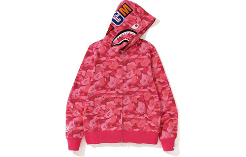 A BATHING APE Bape Flame Camo Zip Hoodie Unisex Pink. 1F30-115-018 圖 2