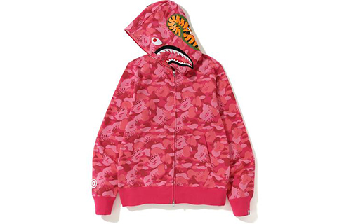 A BATHING APE Bape Flame Camo Zip Hoodie Unisex Pink. 1F30-115-018 圖 3