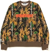 A BATHING APE BAPE Forest Camo Wide Crewneck Multi-Logo Sweatshirt Unisex. 0ZXSWM113008C A BATHING APE BAPE Forest Camo Wide Crewneck Multi-Logo Sweatshirt Unisex. 0ZXSWM113008C