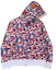 Buy A BATHING APE Bape FW22 Sudadera Unisex con Cremallera y Estampado Camo Shark. 0ZXSTM115006G
