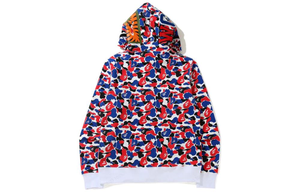 Shop A BATHING APE Bape FW22 Sudadera Unisex con Cremallera y Estampado Camo Shark. 0ZXSTM115006G