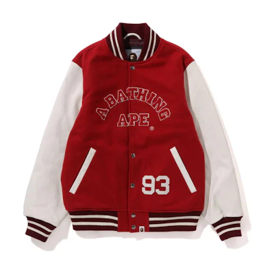 A BATHING APE Bape FW22 Giant Head Varsity Jacket Baseball Coat 1I80-141-013