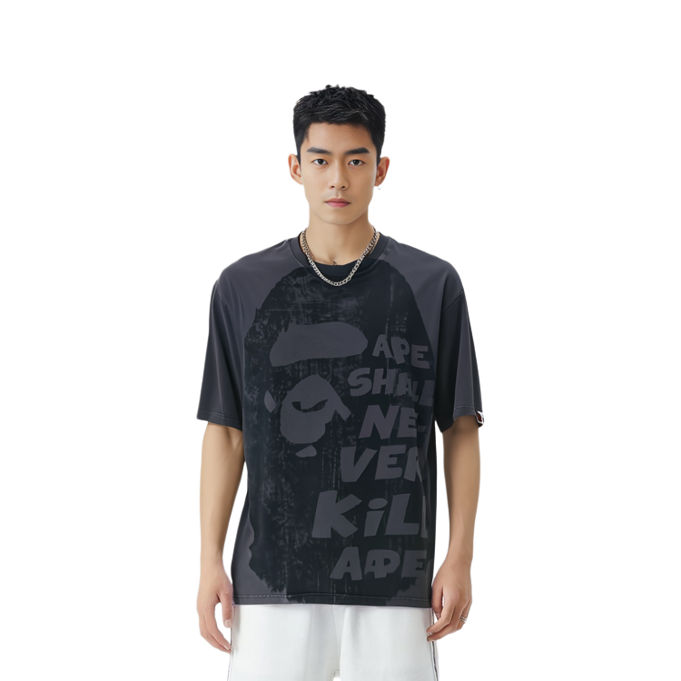 A BATHING APE BAPE FW23 Ape Letter Graphic Crewneck Casual T-Shirt Men. 0ZXTEM109066L 圖 4