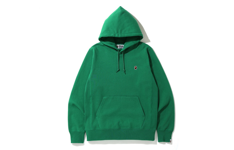 A BATHING APE BAPE Head One Point Pullover Hoodie Unisex Embroidered Sweatshirt. 0ZXSWM114021D