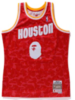 A BATHING APE Bape Houston Rockets Basketball Loose Tank Unisex Red. 1F73-109-918 A BATHING APE Bape Houston Rockets Basketball Loose Tank Unisex Red. 1F73-109-918