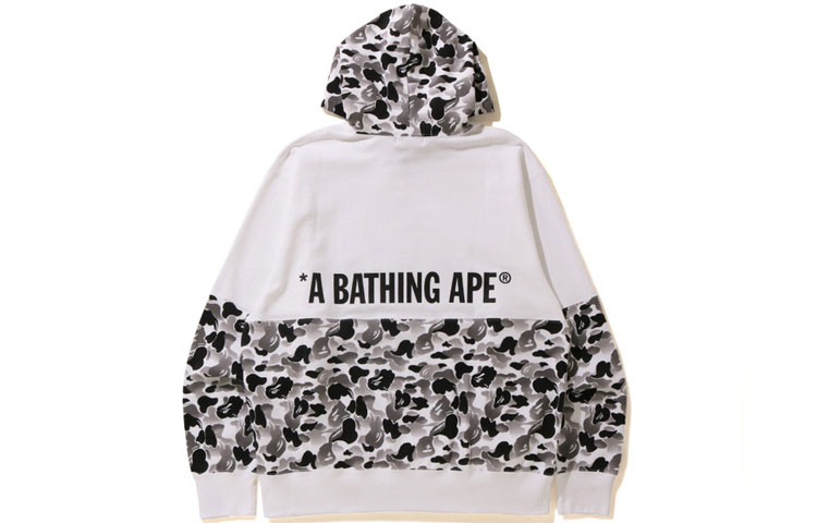 A BATHING APE BAPE Letter Print Camo Patchwork Pullover Hoodie Men 0ZXSWM114019F 圖 3