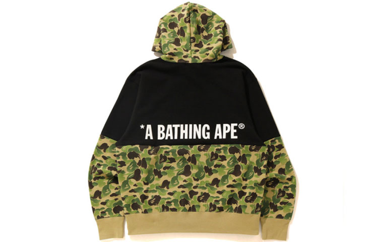 A BATHING APE BAPE Letter Print Camo Patchwork Pullover Hoodie Men 0ZXSWM114019F 圖 5