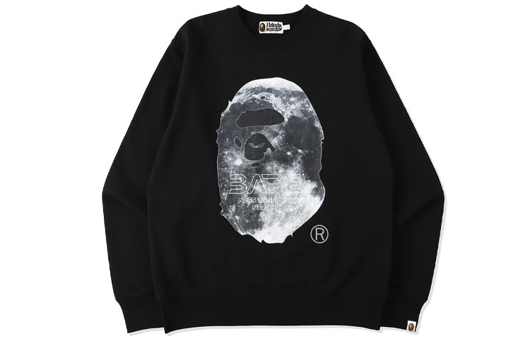 Order A BATHING APE BAPE Lunar Ape Logo Crewneck Sweatshirt Unisex Edisi Terbatas 1H70-113-011