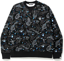 Order A BATHING APE BAPE Relaxed Fit Space Camo Glow Crewneck Unisex Sweatshirt. 0ZXSWM113008E