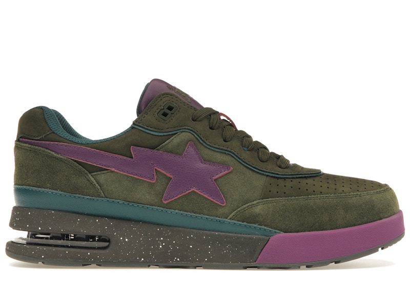 A Bathing Ape Bape Road Sta 'Dark Green Suede'