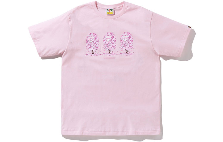 A BATHING APE BAPE Sakura Graphic Tee  Cherry Blossom Short Sleeve Shirt. 1I20-110-006