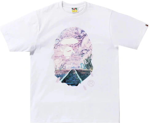 A BATHING APE BAPE Sakura Photo Ape Head Tee Cherry Blossom Limited Edition. 1I20-110-007 Shop A BATHING APE BAPE Sakura Photo Ape Head Tee Cherry Blossom Limited Edition. 1I20-110-007